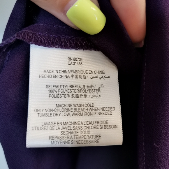 BCBGeneration Purple Tassel Fringe Top XS - Picture 7 of 10